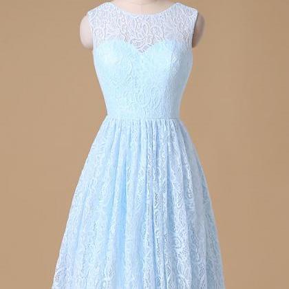 Scoop Lace Bridesmaid Dresses,a-line Lace Short..
