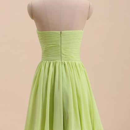 Ruched Beaded Chiffon Homecoming Dresses,a-line..