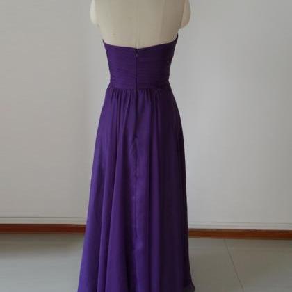 Purple Bridesmaid Dresses,a-line Chiffon..