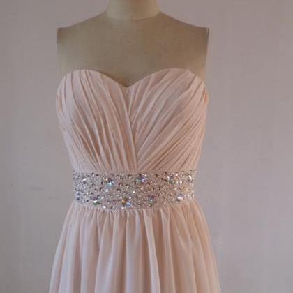 Nice Peach Chiffon Bridesmaid Dresses,chiffon Prom..